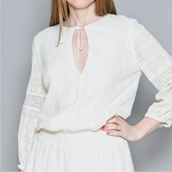 ALICE + OLIVIA Ivory Lace Margaux Dress Size 0 - Picture 7 of 8